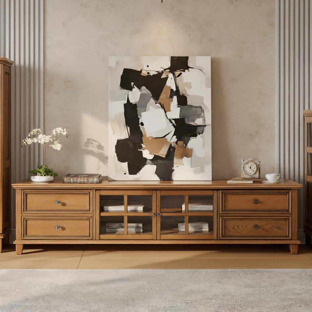 Classic Solid Wood TV Cabinet For Living Room