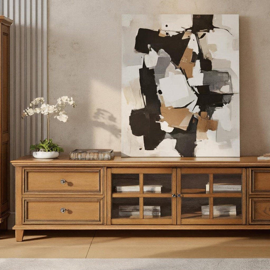 Classic Solid Wood TV Cabinet For Living Room