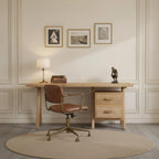 Farmhouse Solid Wood Office Desk For Home Office