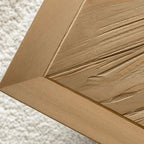 Farmhouse Square Wooden Coffee Table With Herringbone Top