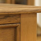 Farmhouse Wooden Coffee Table With Drawers And Lower Shelf