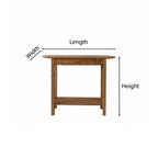 Farmhouse Wooden Console Table With Drawer And Lower Shelf