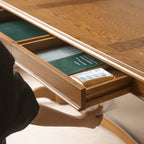 Farmhouse Wooden Dining Table With Double Pedestal Base For Dining Room