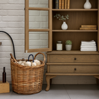 Farmhouse Wooden Display Cabinet With Arched Glass Doors