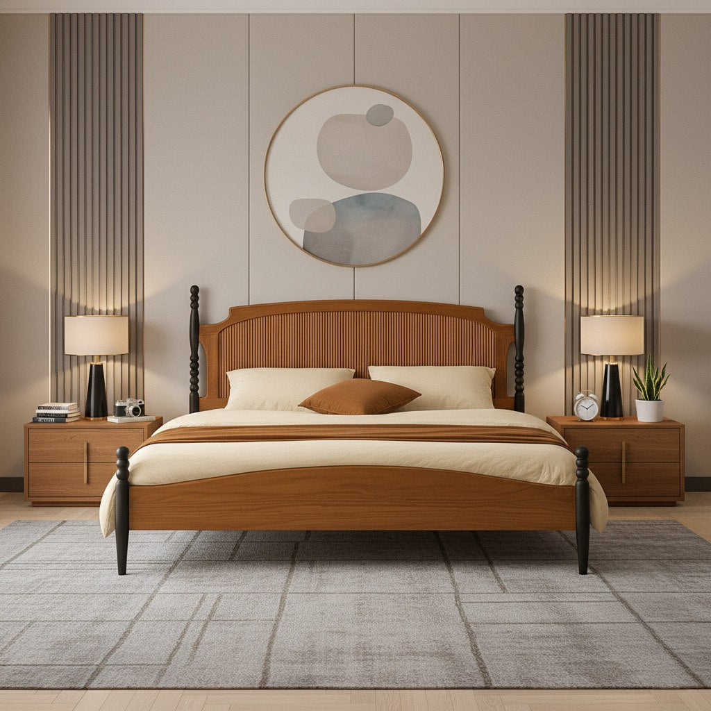 Farmhouse Wooden Lift-Up Storage Bed Frame