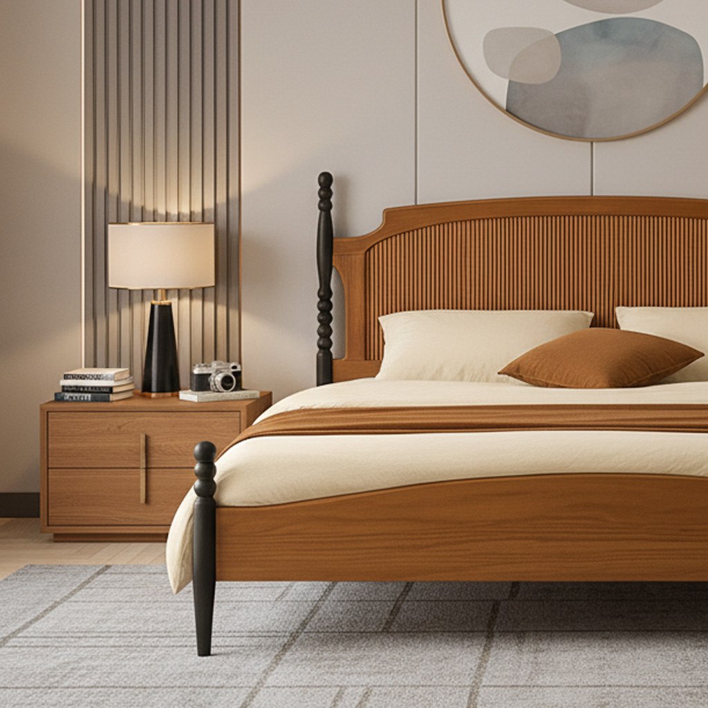 Farmhouse Wooden Lift-Up Storage Bed Frame