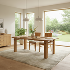 Farmhouse Wooden Rectangular Dining Table For Dining Room