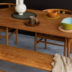 Farmhouse Wooden Rectangular Dining Table For Dining Room