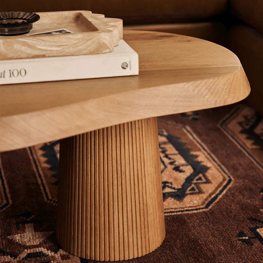 Mid-Century Organic Solid Wood Coffee Table