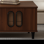 Mid-Century Rectangular Wooden Coffee Table For Living Room