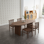 Mid-Century Solid Wood Dining Table