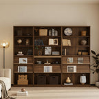 Mid-Century Wooden Bookshelf With Display Shelves