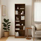 Mid-Century Wooden Bookshelf With Display Shelves