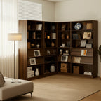 Mid-Century Wooden Bookshelf With Display Shelves