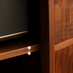 Mid-Century Wooden Bookshelf With Rounded Frame