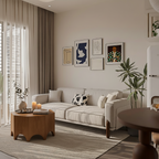 Mid-Century Wooden Coffee Table With Sculpted Arch Base