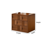 Mid-Century Wooden Dresser With Geometric