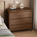 Mid-Century Wooden Dresser With Rounded Corners