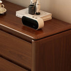 Mid-Century Wooden Dresser With Rounded Corners