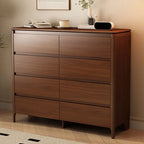 Mid-Century Wooden Dresser With Rounded Corners