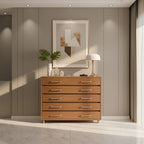 Mid-Century Wooden Rolling Dresser