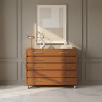 Mid-Century Wooden Rolling Dresser