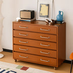 Mid-Century Wooden Rolling Dresser