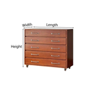 Mid-Century Wooden Rolling Dresser