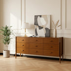 Mid-Century Wooden Sideboard With Drawers