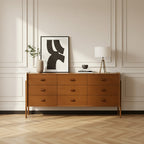 Mid-Century Wooden Sideboard With Drawers