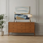 Mid-Century Wooden Sideboard With Drawers