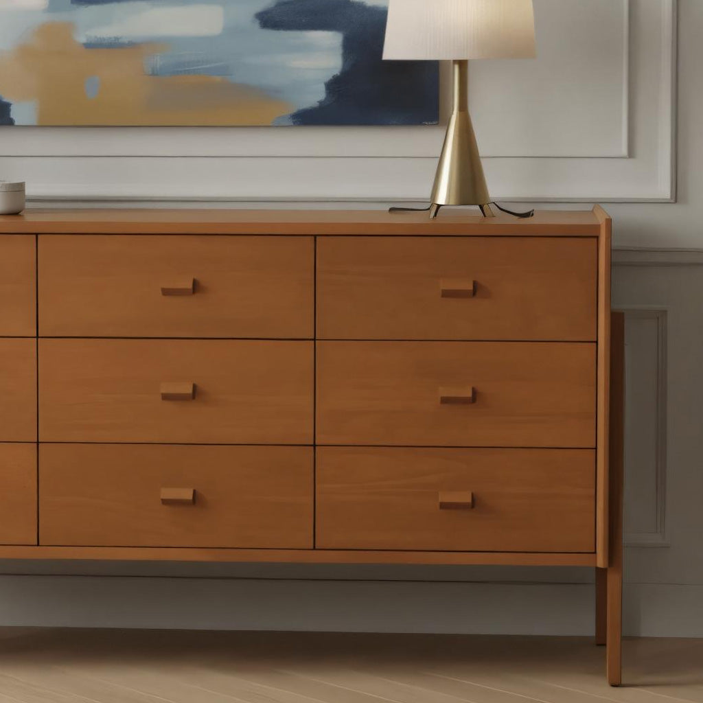 Mid-Century Wooden Sideboard With Drawers