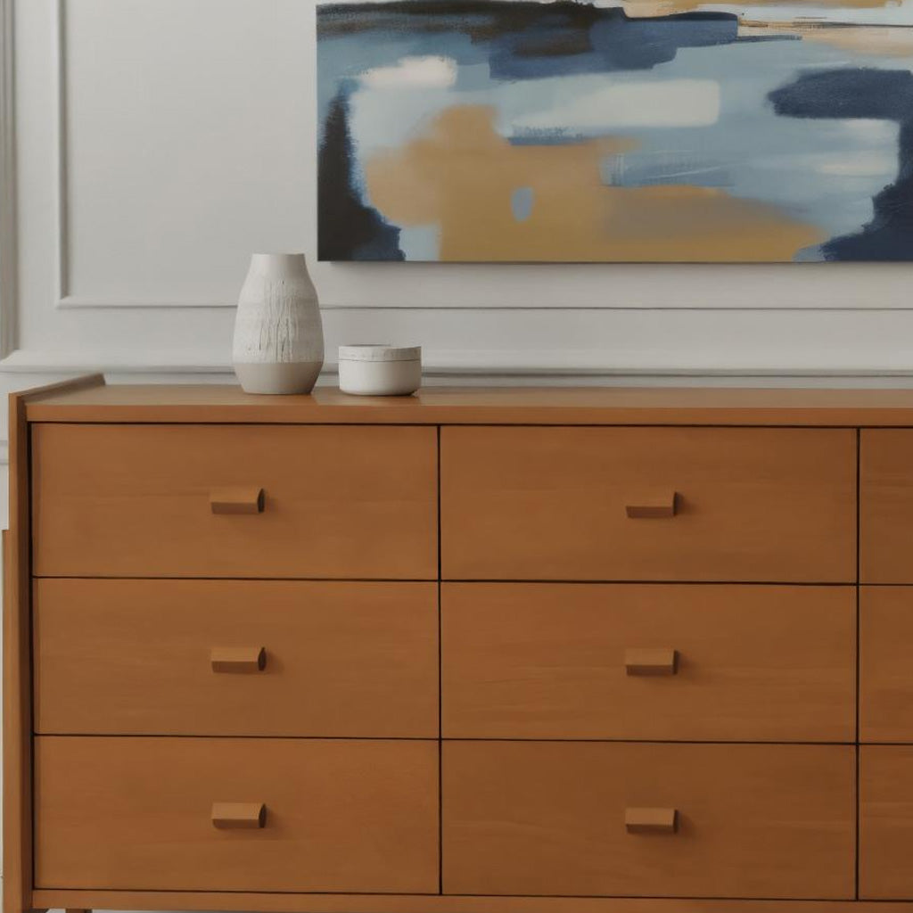 Mid-Century Wooden Sideboard With Drawers