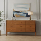 Mid-Century Wooden Sideboard With Drawers