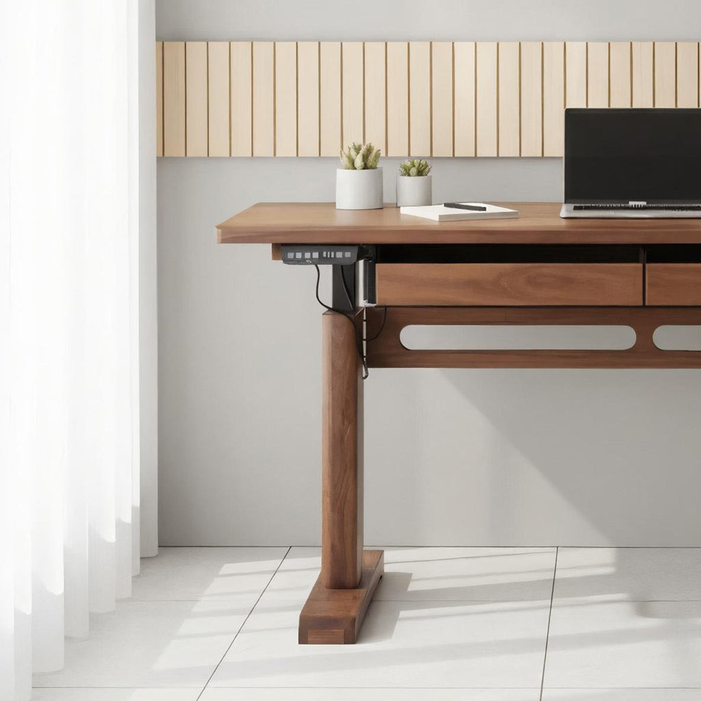 Modern Adjustable Wooden Office Desk For Home Office