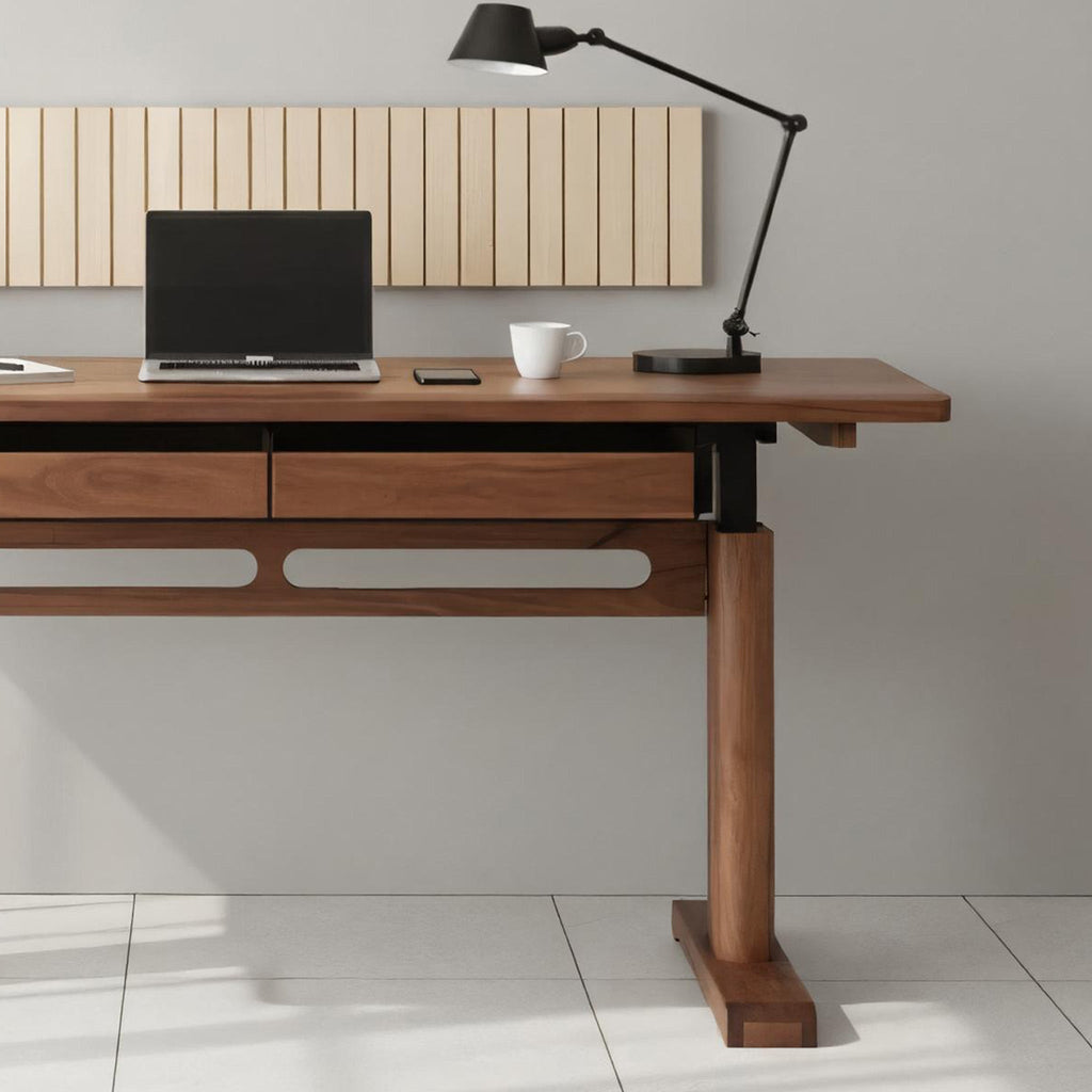 Modern Adjustable Wooden Office Desk For Home Office