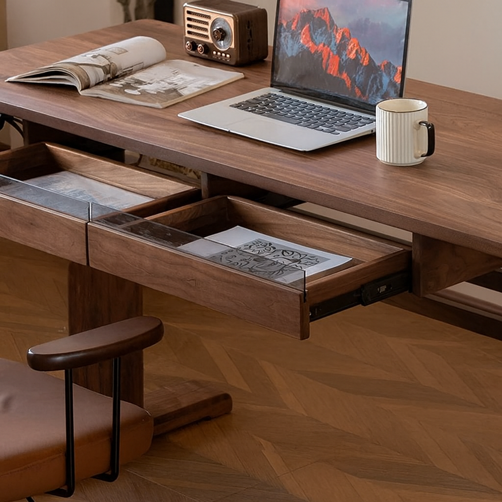 Modern Adjustable Wooden Office Desk For Home Office