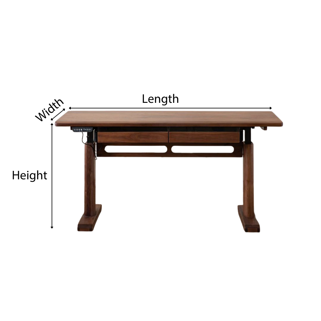 Modern Adjustable Wooden Office Desk For Home Office