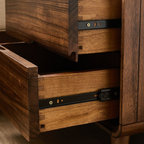 Modern Minimalist Wooden Nightstand With Rounded Corners