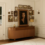 Modern Solid Wood Cabinet With Curved Silhouette