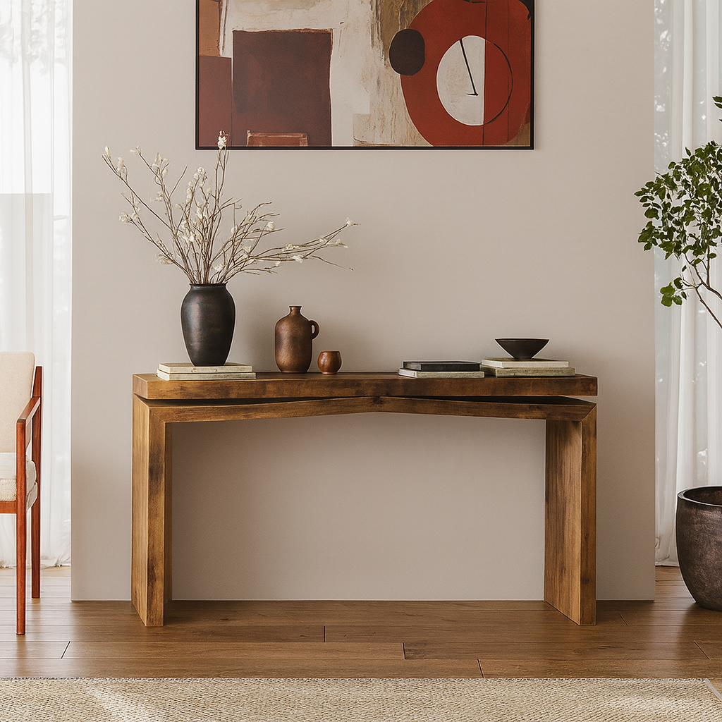 Modern Solid Wood Console Table For Living Room