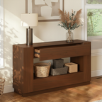 Modern Solid Wood Console Table With Hidden Drawer