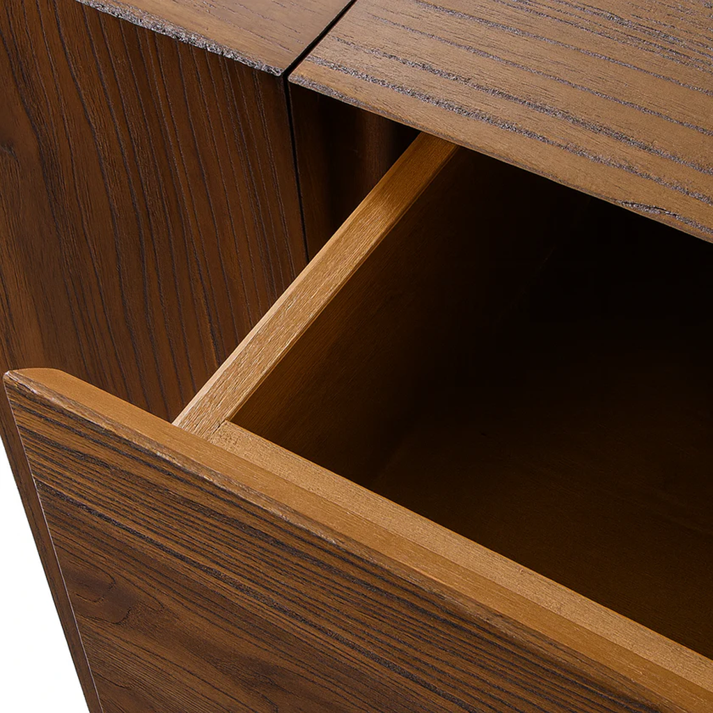 Modern Solid Wood Console Table With Hidden Drawer