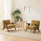 Modern Wooden Accent Chair For Living Room