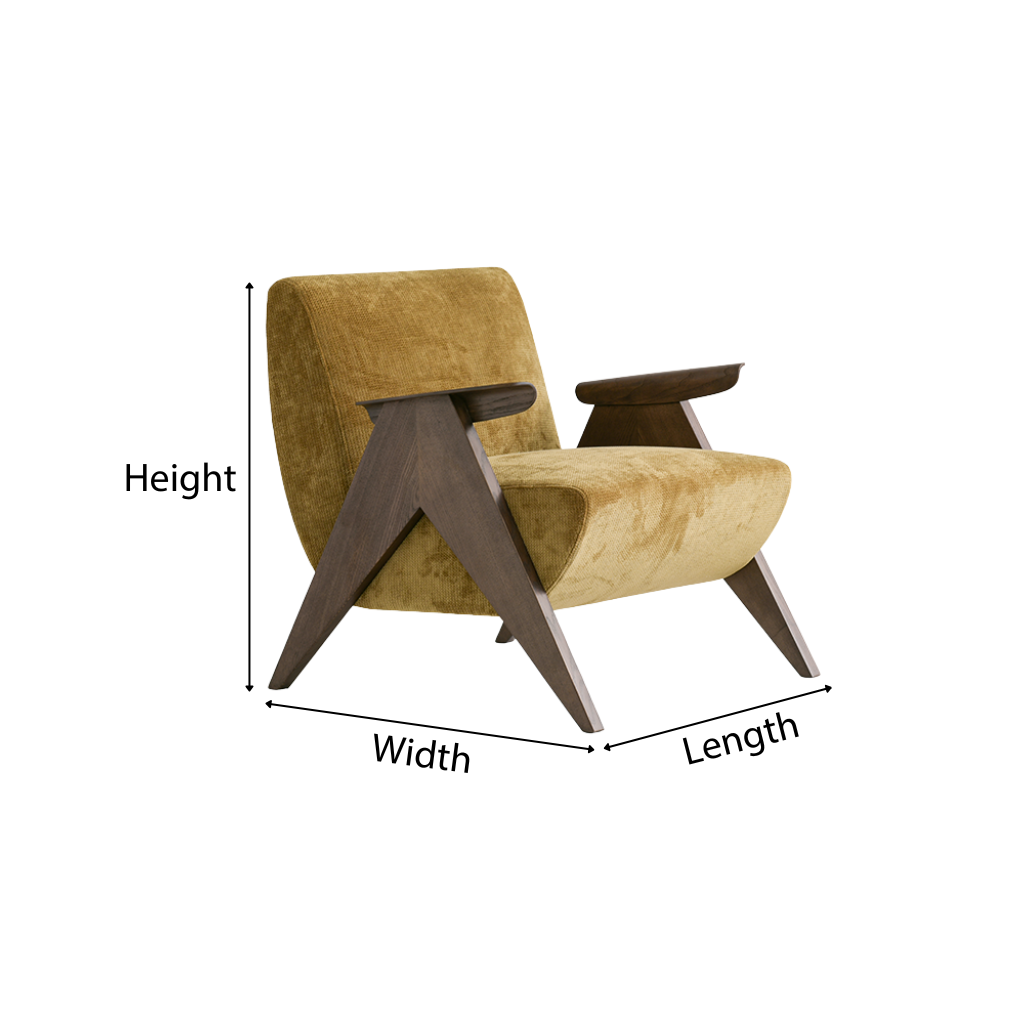 Modern Wooden Accent Chair For Living Room