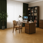 Modern Wooden Desk With Storage Drawer