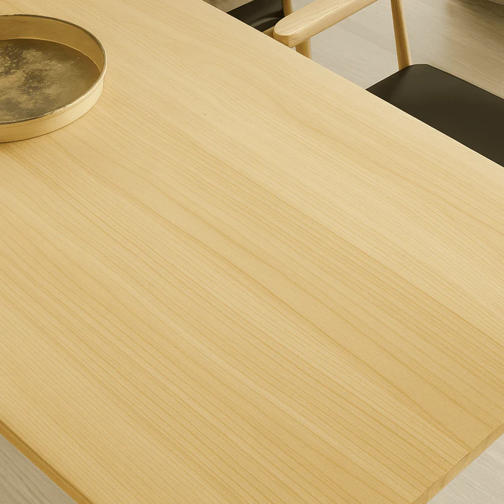 Modern Wooden Dining Table With Arch Panel Legs For Dining Room