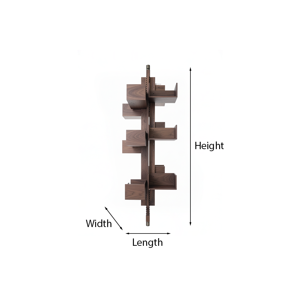 Modern Wooden Floor-To-Ceiling Bookshelf