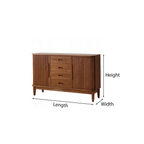 Modern Wooden Fluted Cabinet With Drawers For Living Room