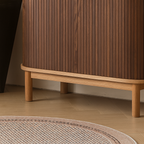 Modern Wooden Fluted Door Storage Cabinet For Living Room